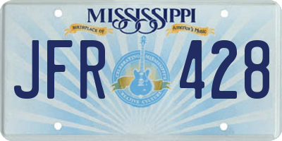 MS license plate JFR428