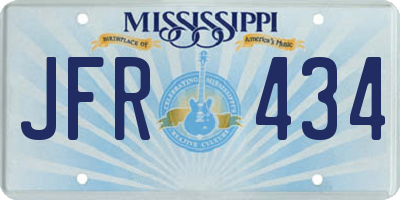 MS license plate JFR434