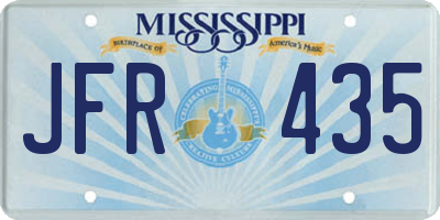 MS license plate JFR435