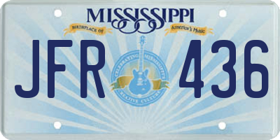 MS license plate JFR436