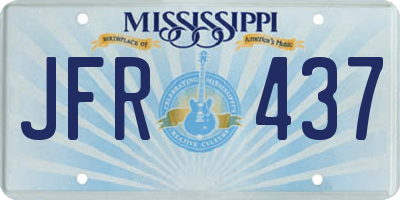MS license plate JFR437