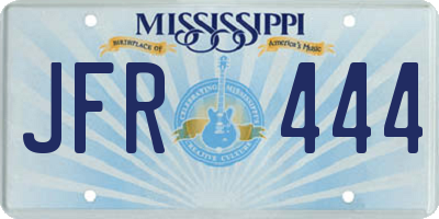 MS license plate JFR444