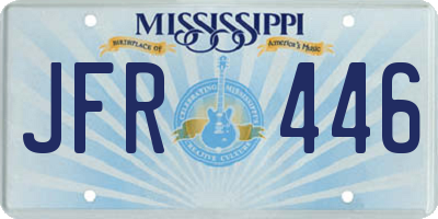 MS license plate JFR446