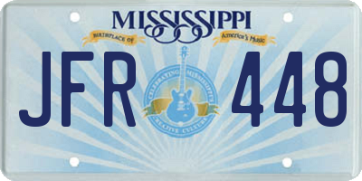 MS license plate JFR448