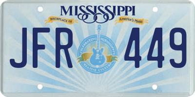 MS license plate JFR449