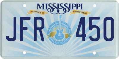 MS license plate JFR450