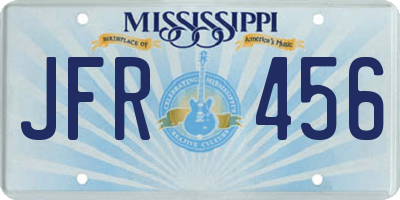 MS license plate JFR456