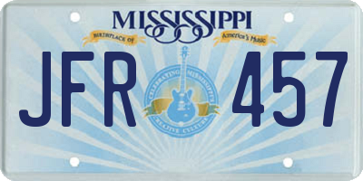 MS license plate JFR457