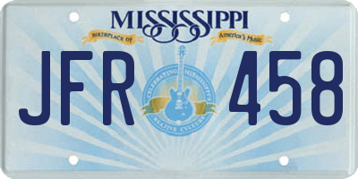 MS license plate JFR458
