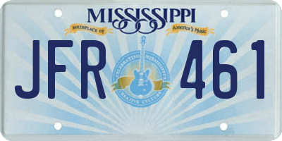MS license plate JFR461