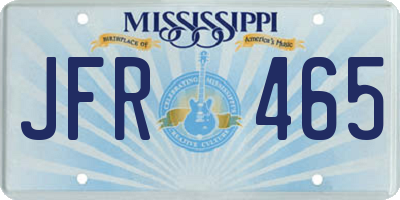 MS license plate JFR465