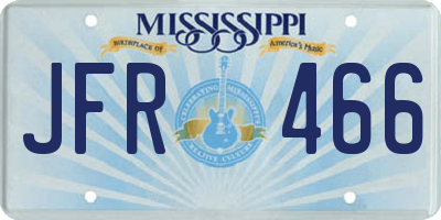 MS license plate JFR466