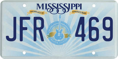 MS license plate JFR469