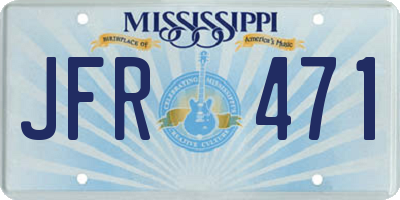 MS license plate JFR471