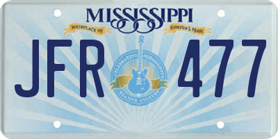 MS license plate JFR477