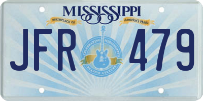 MS license plate JFR479