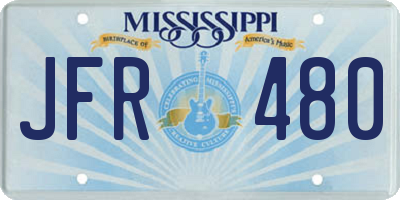 MS license plate JFR480