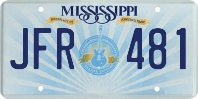 MS license plate JFR481