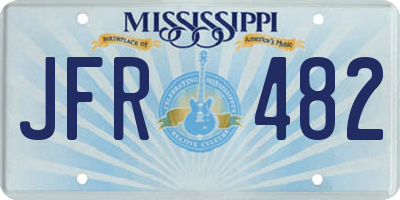 MS license plate JFR482