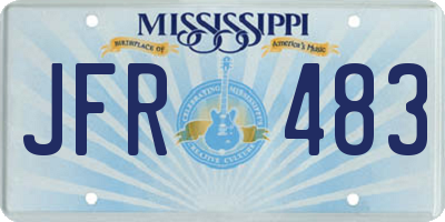 MS license plate JFR483