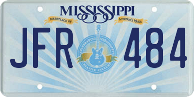 MS license plate JFR484