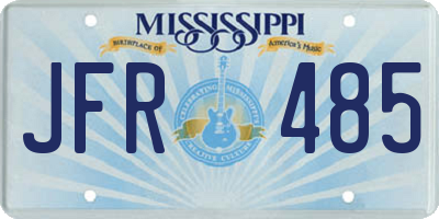 MS license plate JFR485