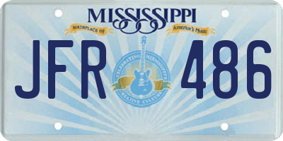 MS license plate JFR486