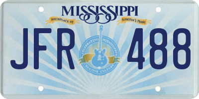 MS license plate JFR488