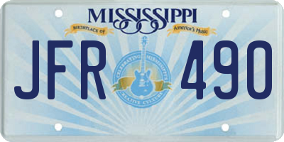 MS license plate JFR490