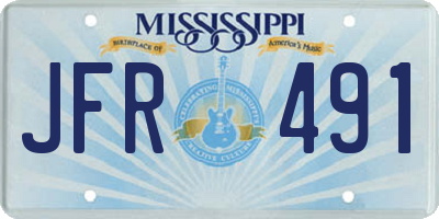 MS license plate JFR491