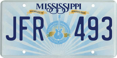 MS license plate JFR493