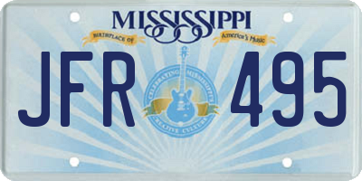 MS license plate JFR495