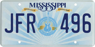 MS license plate JFR496
