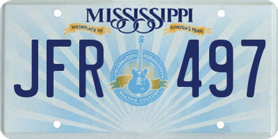 MS license plate JFR497
