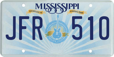 MS license plate JFR510