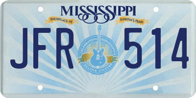 MS license plate JFR514