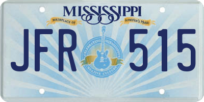 MS license plate JFR515