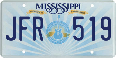 MS license plate JFR519