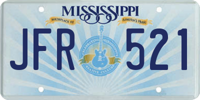 MS license plate JFR521