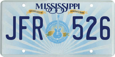 MS license plate JFR526