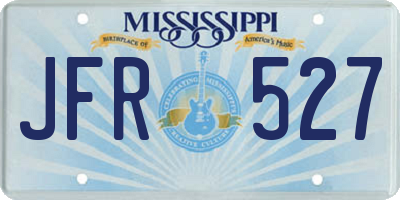 MS license plate JFR527