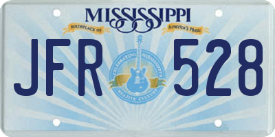 MS license plate JFR528
