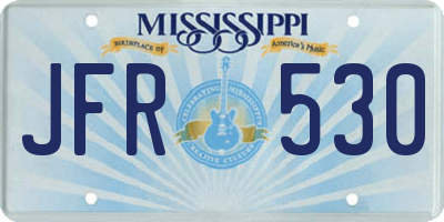 MS license plate JFR530
