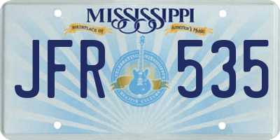 MS license plate JFR535