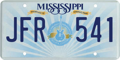 MS license plate JFR541
