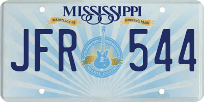 MS license plate JFR544