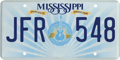 MS license plate JFR548