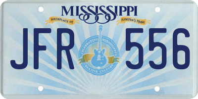 MS license plate JFR556