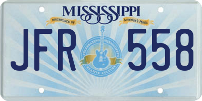 MS license plate JFR558