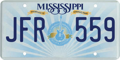 MS license plate JFR559